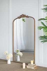 66" x 36" Full Length Mirror, Arched Mirror Hanging or Leaning Against Wall, Large Gold Mirror for Living Room 66" x 36" Full Length Mirror, Arched Mirror Hanging or Leaning Against Wall, Large Gold Mirror for Living Room